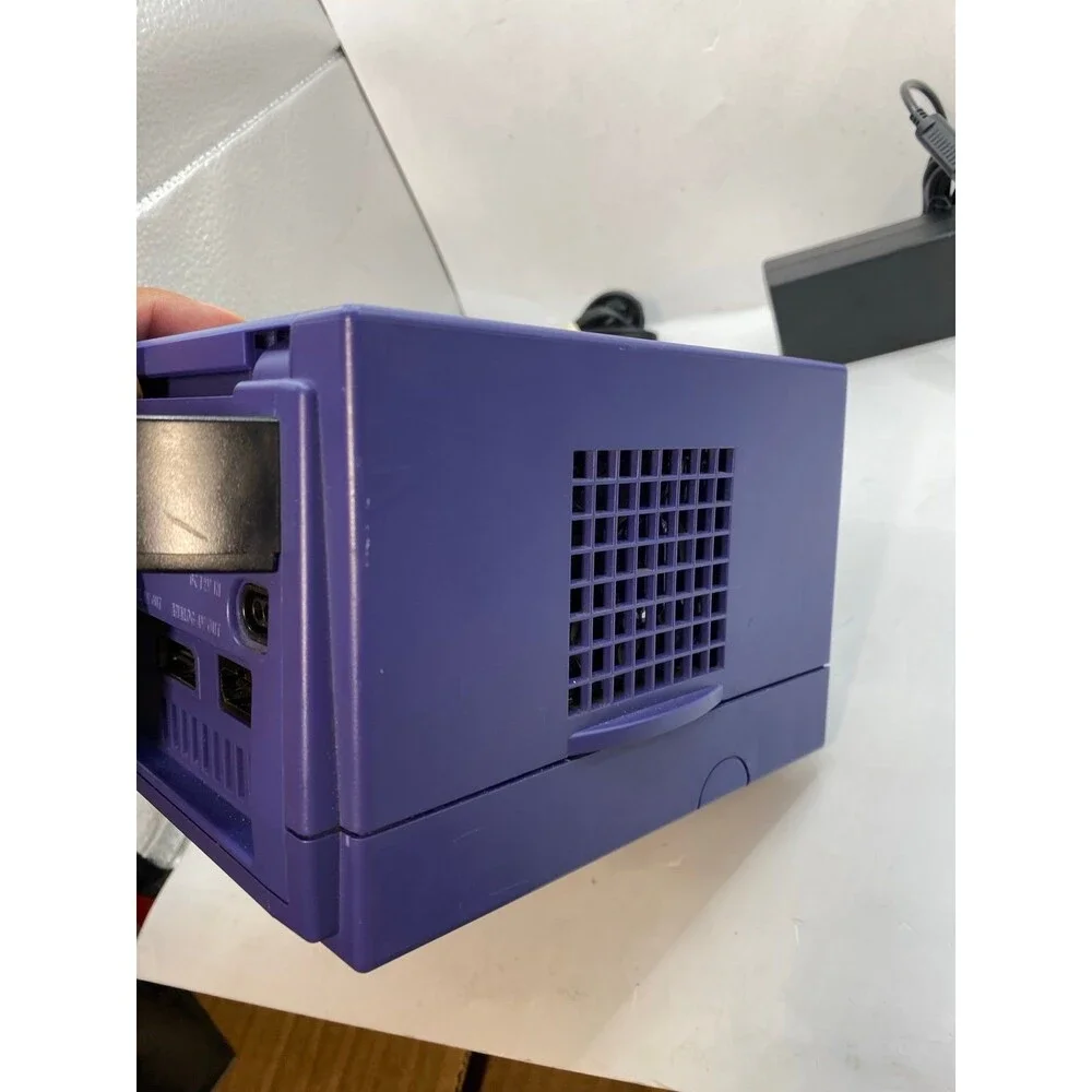 Nintendo GameCube Indigo Purple W OEM Controller DOL-001 Tested Authentic Retro